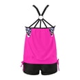 thumbnail image 4 of DHFJKG Womens Tankini Swimsuit Two Piece Beach Set High Waist Shorts Bottom Criss Cross Back Top Stylish Beachwear, 4 of 5