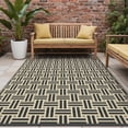 thumbnail image 6 of KUETH 6' x 9' Outdoor Rug Waterproof Camping Patio Rug Boho Geometric Reversible Outdoor Plastic Carpet for RV Blcony Picnic Porch，Black&Beige, 6 of 8