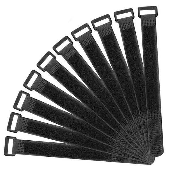 Moyic 10 Uds. De bridas autoadhesivas para cables de teléfono de oficina en casa, organizador de cables USB, correa de sujeción Almacenamiento y organización del hogar Moyic HA6258-00B