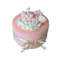 Wovilon Round Cake Aromatherapy Candles Holiday Gift Ornament Birthday Gift Decoration Cupcake Soy Wax
