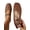Brown, variant on Woven Mesh Ballet Flats for Women with Metal Buckle Strap Ballerina Flat Shoes Comfortable Round Toe Mary Jane Flat.
