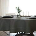thumbnail image 4 of Round Tablecloth Washable Anti-scalding Waterproof Cotton And Linen Table Cover-diameter:120cm(47inch)-black, 4 of 4
