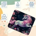 thumbnail image 3 of Unicorn 8.3x9.8 Inch Square Printed Desk Mat Mouse Pad for Office and Gaming, Non-Slip Rubber Bottom, 3 of 6