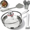 thumbnail image 1 of Titanium Pans for Cooking, 2026 New 12inch Non-Stick Titanium Pro Pan, Titanium Frying Pan, Scratch-Resistant Titanium Skillet for Oven, Induction & All Cooktops (11.02in, With Lid), 1 of 8