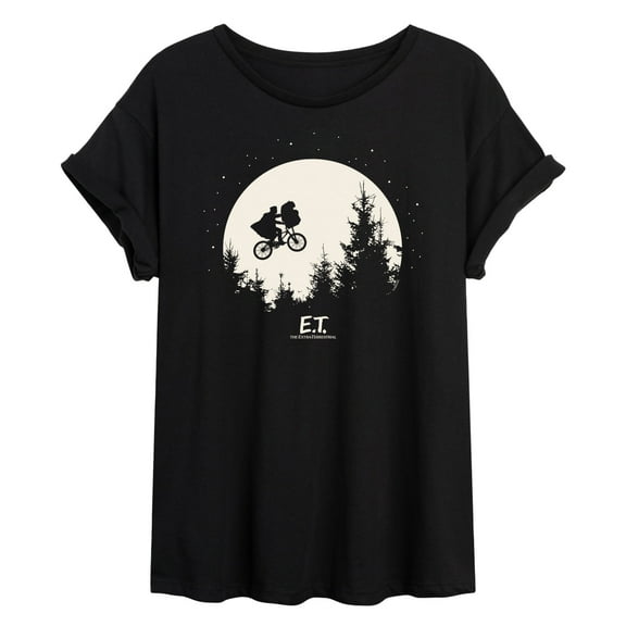 E.T. The Extra Terrestrial - Over The Moon Bike - Juniors Ideal Flowy Muscle T-Shirt