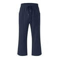 thumbnail image 3 of DYMADE Men's Pocket Elasticised Waist Drawstring Casual Calf-Length Pants, 3 of 4