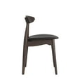 thumbnail image 6 of Weston Home Arne Mid-Century Tapered Dining Chairs, Set of 2, Black Finish, Black Vinyl, 6 of 7