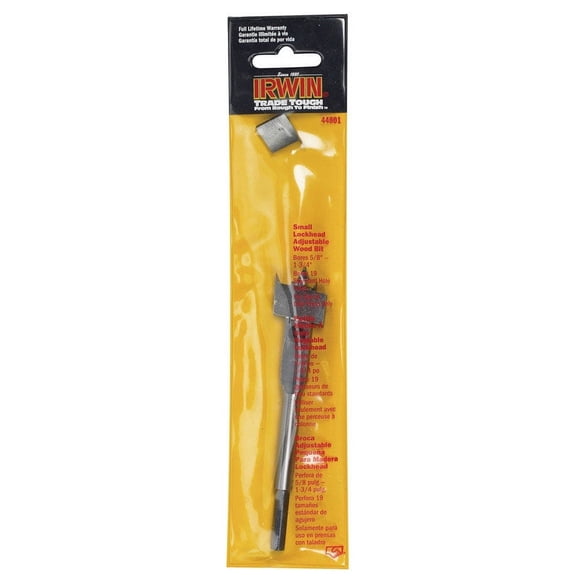 Irwin 5/8 - 1-3/4 in. Dia. x 5-1/2 in. L High Speed Steel Wood Boring Bit 7/16 in. 6-Flat Shank 1 pc.