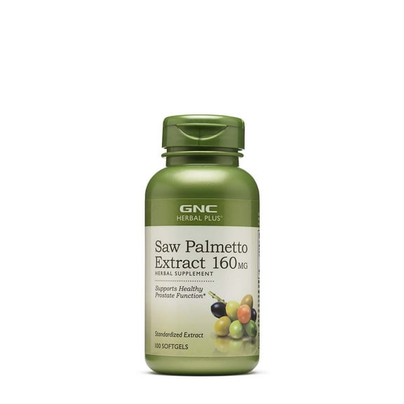 GNC Herbal Plus Saw Palmetto Extract 160mg | Standardized Extract - 100 Softgels