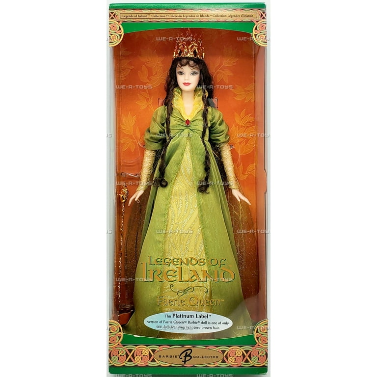 Barbie Legends of Ireland Faerie Queen Brunette Doll 2004 Platinum