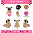 thumbnail image 2 of DolliBu Happy Mother's Day Super Soft Sitting Pug Dog Plush Figure - Cute Stuffed Animal with Pink Heart Message for Best Mommy, Grandma, Wife, Daughter - Cute Pet Dog Plush Toy Gift - 8" Inches, 2 of 7
