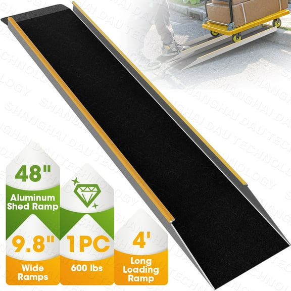 1PC 4FT Shed Ramp Aluminum Loading Ramp 600 Lbs for Motorcycle Scooter Bicycle