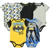 Baby Boys Batman bodysuits 5 Pack Bodysuit (0-3 Months)