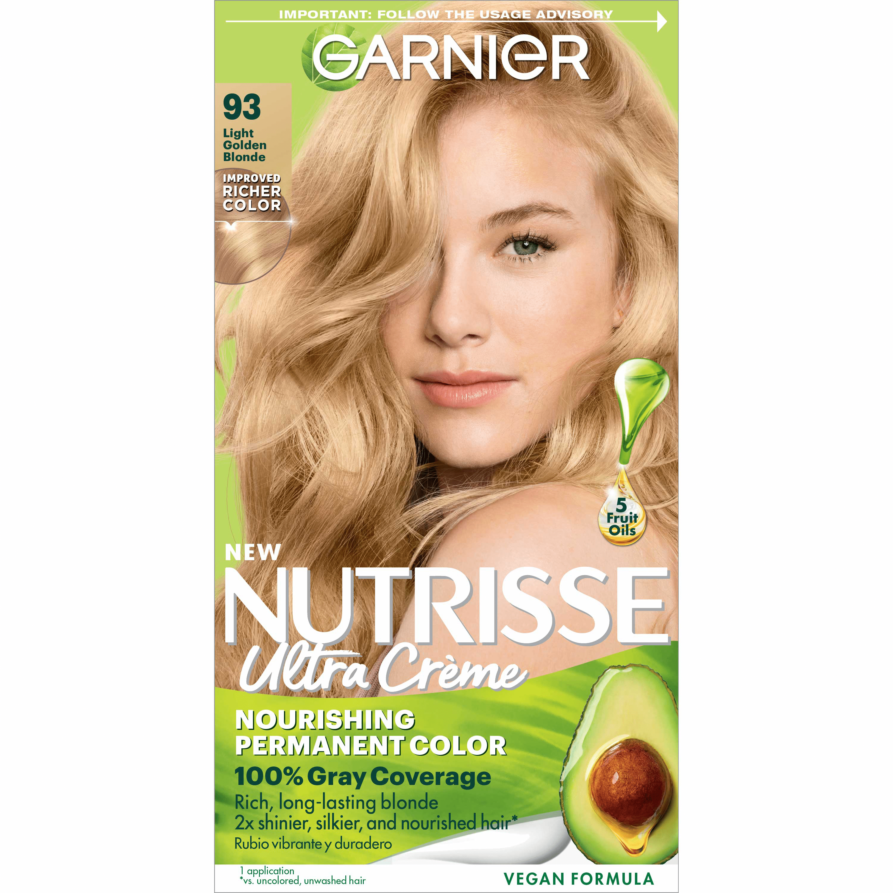 Becks kogel Chemie Garnier Nutrisse Nourishing Hair Color Creme, 093 Light Golden Blonde Honey  Butter - Walmart.com