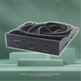 thumbnail image 5 of 3.5 Inch Desktop Floppy Bay Front Panel with 2 X USB 3.0 Type-A & 20Gbps Type-C Connector for PC Com, 5 of 5