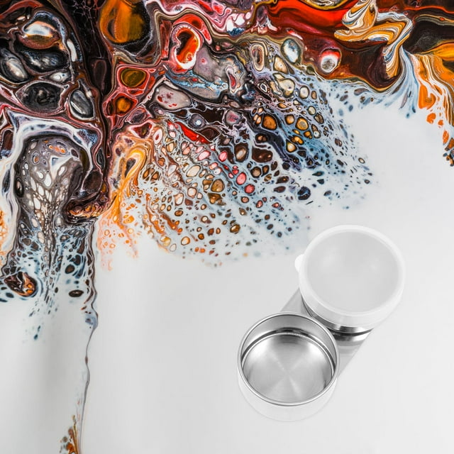ADDHAT Oil Painting Paint Cup De Acero Inoxidable Con Tapa Para Evitar Evaporación De Solventes