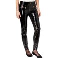 thumbnail image 1 of Leggings casuales de cuero Tommy Hilfiger para mujer negro 8 regular, 1 of 1
