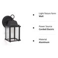 thumbnail image 7 of ZRQarq Outdoor Wall Porch Light, Wall Sconce for Porch, Patio, Deck and More, E26 Medium Base Socket, Suitable for Wet Location, Black Powder Coat Cast Aluminum with Beveled Glass - 12 Pack Case, 7 of 7