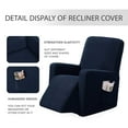 thumbnail image 2 of Subrtex Stretch Recliner Chair Slipcover Furniture Protector Lazy Boy Covers for Leather and Fabric Recliner Sofa with Side Pocket (Recliner, Navy), 2 of 6