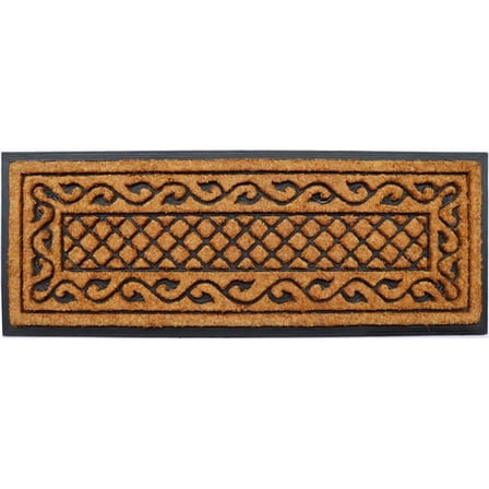Imports Decor 730RBCM 47 x 18 x 1 in. Vine Border Brush Mat - Black & Brown