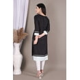 thumbnail image 6 of Black & White Straight Fit Soft Cotton Kurta, 6 of 6