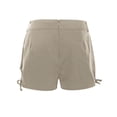 thumbnail image 5 of TEAJOPSUU Womens Oktoberfest Shorts Embroidered High Waist Side Lace Up Traditional with Pockets Shorts Beige, 5 of 7
