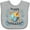 AC-Heather Grey, variant on Inktastic Happy Hanukkah Dreidel and Laurels Boys or Girls Baby Bib