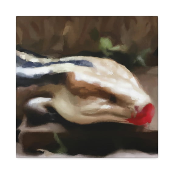 Blue-Tongued Skink Expressionism - Canvas