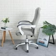 thumbnail image 3 of LAICAIW Office Chair Cover Water Resistant Grey Stretch Jacquard Computer Chair Slipcover for Armrest Chairs L, 3 of 7