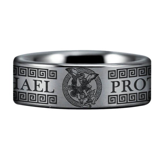 Tungsten St. Michael Ring