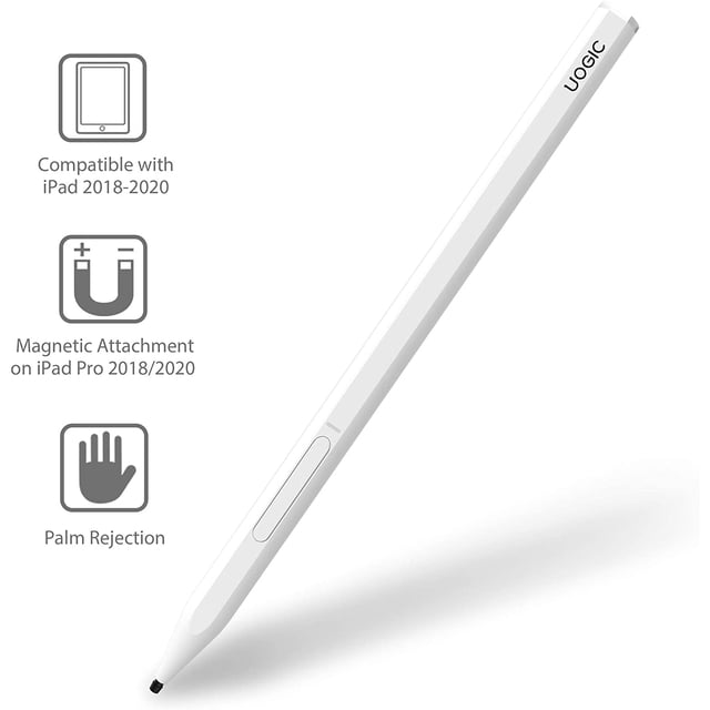 Uogic Pencil for iPad with Palm Rejection, Active Digital Stylus Pen, Compatible with iPad Pro 11/12.9 Inch