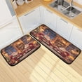 thumbnail image 7 of 2-Piece Kitchen Rugs Set Non-Slip Mats Carpet Floor for Kitchen, Bathroom (19.7"x27.6" & 19.7"x47.2") Sitting Santa Claus, 7 of 7