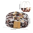 thumbnail image 4 of Pulseras y pendientes Minnieouse estampado de leopardo Estilo vintage rojo marrón, 4 of 6