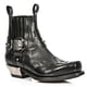 thumbnail image 1 of Botas de hombre con tacón grueso bordado y estilo punk Martin en color negro quemado, 1 of 4