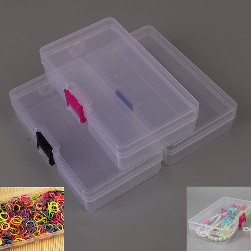 Clear Plastic Storage Box Jewelry Tool Craft Container Beads Organizer ContaiYYY 