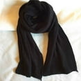thumbnail image 4 of Jumpingount Bufandas femeninas de tamaño largo 200*30cm, chal cálido de invierno, envolturas de punto sólido, pañuelo de moda para amantes, Accesorios de disfraces Negro, 4 of 6