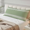 thumbnail image 4 of Sage Green Body Pillow Covers 20"x60", Farmhouse Sage Green White Striped Soft Brushed Microfiber Breathable Throw Pillow Covers, Decorative Pillowcase with Zipper for Couch Sofa Bedroom Living Room, 4 of 9
