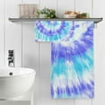thumbnail image 5 of Tie Dye Purple Blue Spiral Cotton Towel Set 2 Piece, 1 Bath Towels 1 Washcloth, Soft Fast Dry Absorbent Face Hand Towel for Bathroom Hotel Gym Spa and Beach, 5 of 7