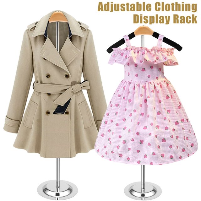 Adjustable T Shirt Display Stand Flexible Shoulder Stand Shirt Rack Portable Garment Coat Holder Multipurpose Hanging Clothing Display Rack for Clothing Coat Sweater Jacket