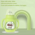 thumbnail image 3 of Feeding Bottle Baby Milk Water Feeder Newborn Drinking Drop-resistant Nursing Learning Heat-resistant Toddler Nipple Cup Green, 150ml, 3 of 8