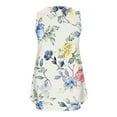 thumbnail image 4 of qucoqpe Women's Tank Tops 2026 Summer Fashion Loose Fit Floral Printed V Neck Sleeveless Button Shirts Trendy Casual Blouses, 4 of 4