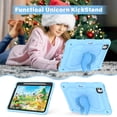 thumbnail image 5 of Elehold for iPad Pro 11 Inch 2024 Case with Kickstand Butterfly Wings Pencil Holder, Heavy Duty Hard Rugged Protective Cover Kids Girls for iPad Pro 11 (M4) 2024,Blue, 5 of 6