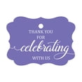 thumbnail image 1 of 100 Pcs Custom Paper Tags Thank You For Celebrating Wedding Favor Gift Hang Tags, 1 of 1