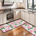 thumbnail image 3 of Kitchen Rugs Sets Of 2,Pioneer Flower Floral Print Pattern Anti Fatigue Kitchen Mat Rugs Non Slip Washable,Decorative Kitchen Floor Mats for Kitchen,Sink,Laundry,17"x47"+17"x47", 3 of 5