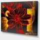 Abstrait Rouge Peinture de Fleurs - Grande Toile Florale Art Imprimer – image 2 sur 4
