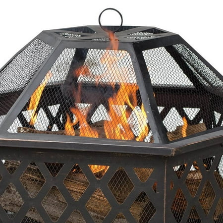 Mr. Bar-B-Q - FIREBOWL WITH LATTICE DESIGN - Black