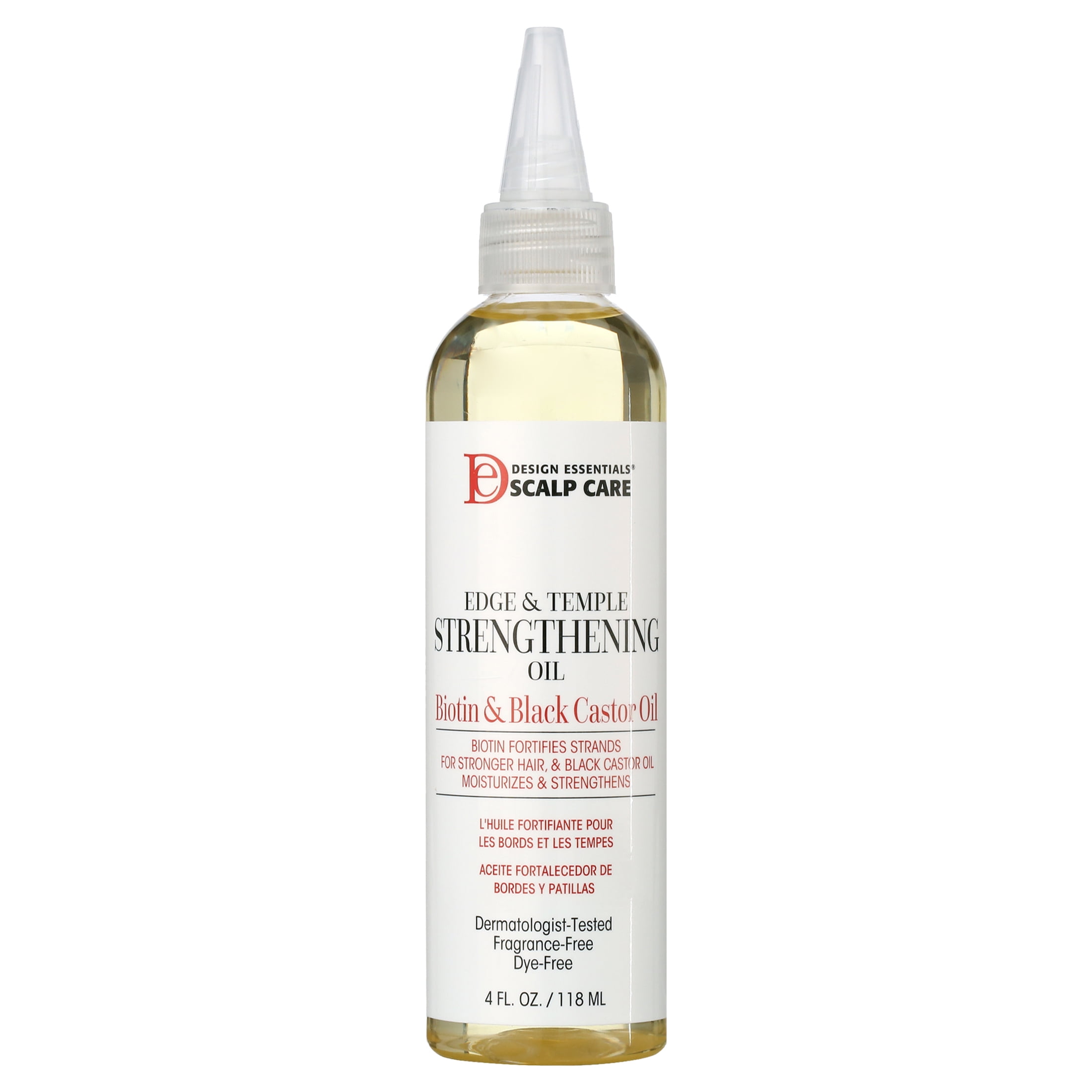 (2 pack) Design Essentials Edge & Temple Strengthening Hair Oil 4oz., All Hair Types, Moisturizing