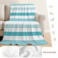 thumbnail image 5 of Aqua Ombre Grey Striped Blanket Soft Cozy Warm Throw Blanket for Couch, Plush Fuzzy Flannel Fleece Blankets for Sofa, Farmhouse Stripe Modern Bed Blankets Lightweight Gifts for Women, 40"x50", 5 of 9