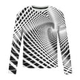 thumbnail image 4 of Blusas y camisas de manga larga con cuello redondo para hombre, blusa informal de manga larga con cuello redondo y estampado., 4 of 5