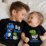 Matching Family Shirts, Big Brother Little Brother Dinosaur Shirt, Cute Sibling Matching Tee, Brother Gift, Birthday Gift for Family